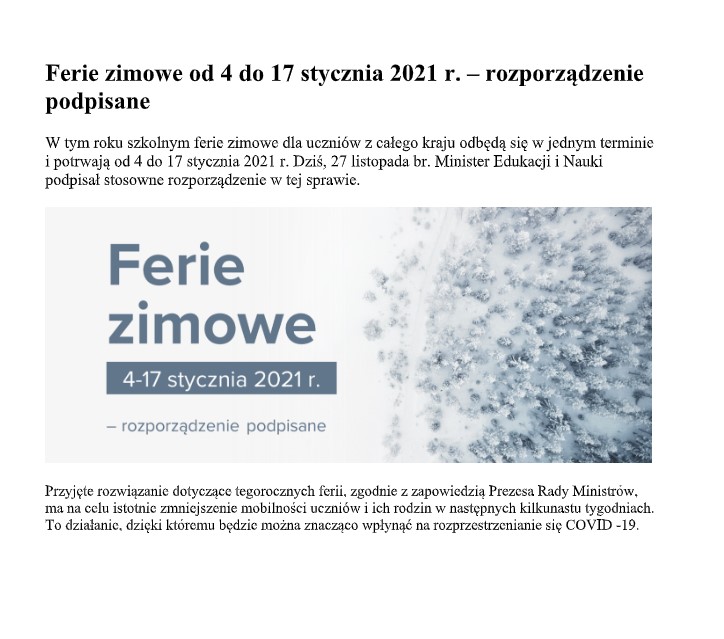 Ferie zimowe